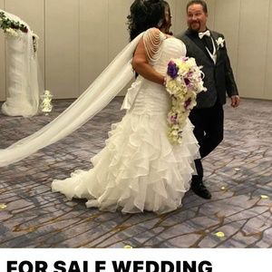 Wedding Dress & veil Wings